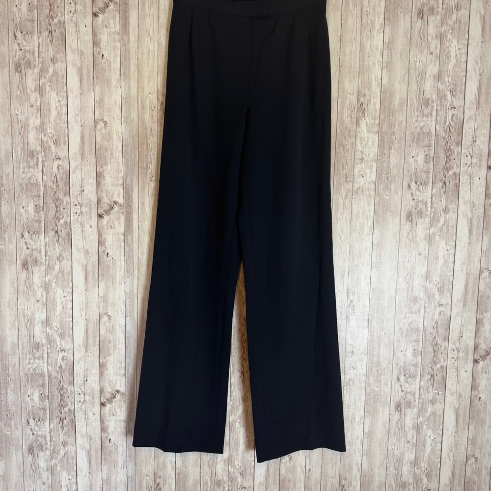 Lafayette 148 New York Navy Wool Blend Straight-Leg Dress Pants